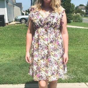 Floral ruffle dress